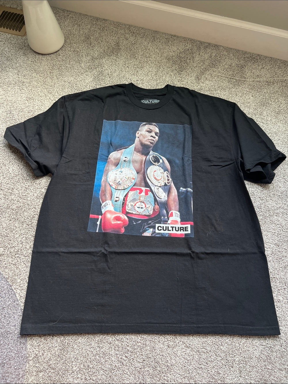 Three belt mike Tyson tee shirt
